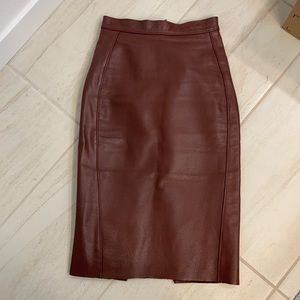 AYNI Leather Mid Skirt Size: XS